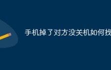 手机掉了对方没关机如何找回