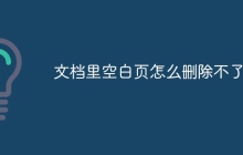 文档里空白页怎么删除不了