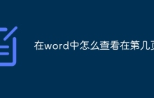 在word中怎么查看在第几页