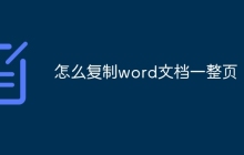 怎么复制word文档一整页