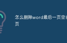 怎么删除word最后一页空白页