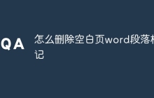 怎么删除空白页word段落标记