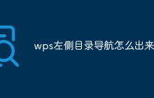 wps左侧目录导航怎么出来