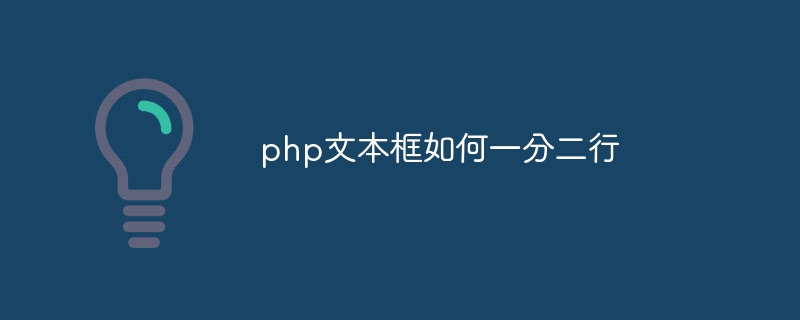 php文本框如何一分二行