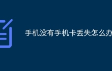 手机没有手机卡丢失怎么办