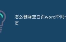 怎么删除空白页word中间一页