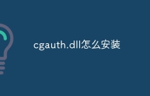 cgauth.dll怎么安装