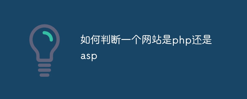 如何判断一个网站是php还是asp