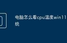 电脑怎么看cpu温度win11系统