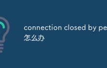 connection closed by peer怎么办