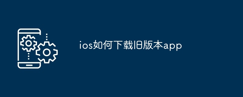 ios如何下载旧版本app
