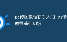 ps修图教程新手入门_ps修图教程基础知识