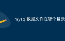 mysql数据文件在哪个目录下