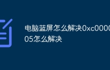 电脑蓝屏怎么解决0xc0000005怎么解决