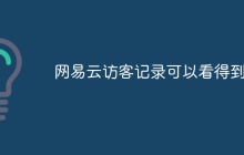 网易云访客记录可以看得到吗