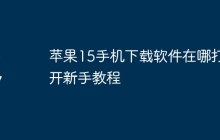 苹果15手机下载软件在哪打开新手教程