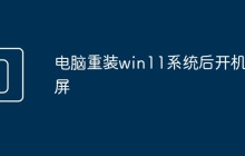 电脑重装win11系统后开机黑屏