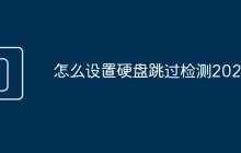 怎么设置硬盘跳过检测2024