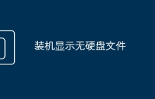 装机显示无硬盘文件
