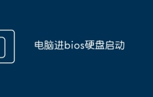 电脑进bios硬盘启动