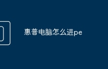 惠普电脑怎么进pe