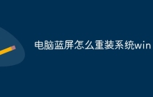 电脑蓝屏怎么重装系统win10