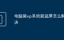 电脑装xp系统就蓝屏怎么解决