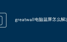greatwall电脑蓝屏怎么解决