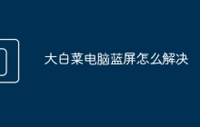 大白菜电脑蓝屏怎么解决