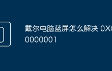 戴尔电脑蓝屏怎么解决 0XC0000001