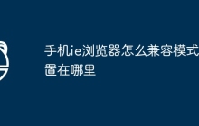 手机ie浏览器怎么兼容模式设置在哪里