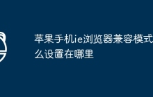 苹果手机ie浏览器兼容模式怎么设置在哪里