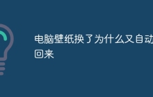 电脑壁纸换了为什么又自动变回来
