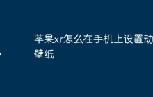 苹果xr怎么在手机上设置动态壁纸
