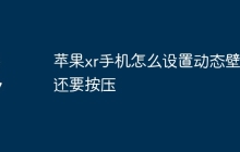 苹果xr手机怎么设置动态壁纸还要按压