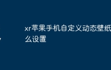 xr苹果手机自定义动态壁纸怎么设置