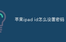 苹果ipad id怎么设置密码