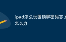 ipad怎么设置锁屏密码忘了怎么办