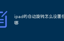 ipad的自动旋转怎么设置在哪