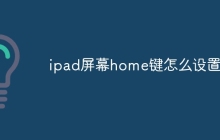 ipad屏幕home键怎么设置