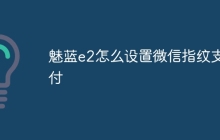 魅蓝e2怎么设置微信指纹支付