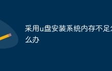 采用u盘安装系统内存不足怎么办