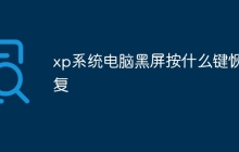 xp系统电脑黑屏按什么键恢复