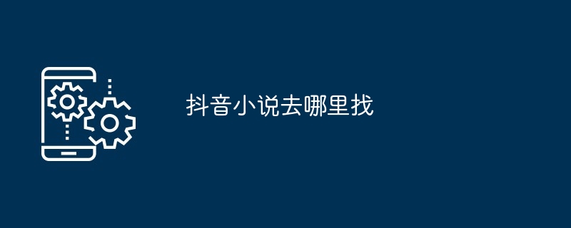 抖音小说去哪里找