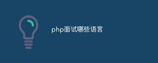 php面试哪些语言