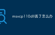 msvcp110dll丢了怎么办