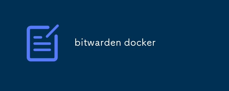 Docker Bitwarden