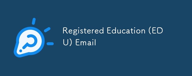 E-Mail-Adresse für registrierte Bildungseinrichtungen (EDU).