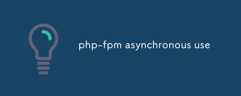 Asynchrone Verwendung von PHP-FPM