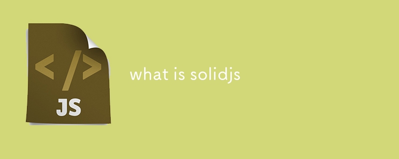 what is solidjs